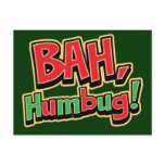 Bah Humbug Postcard - Dark Background