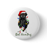 Bah HumPug Black Pug Pinback Buttons