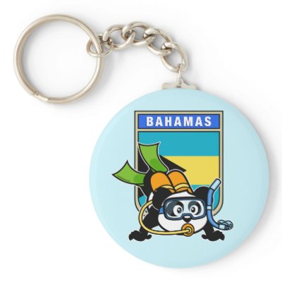 Bahamas Scuba Panda Key Chains by cuteunion