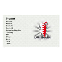 Bahrain Flag Map 2.0 Business Card Templates