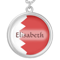 Bahrain Flag + Name Necklace