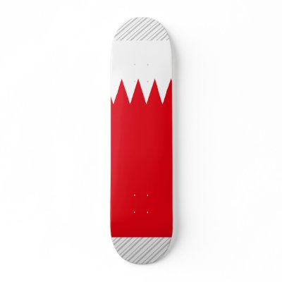 Bahrain Flag Custom Skate Board by coolcountry