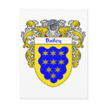 Bailey Coat of Arms (Mantled) postcards