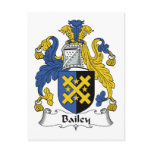 Bailey Family Crest Postcard