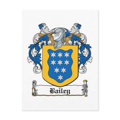 Bailey Family Crest Post Cards by coatsofarms
