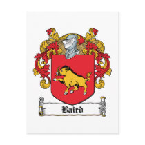 Baird Family Crest Postcard