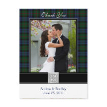 Baird Tartan Wedding Thank You Postcard