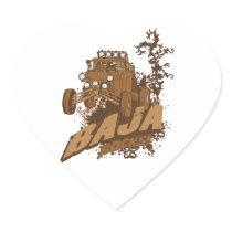 Baja Rocks! Heart Sticker