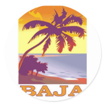 Baja Round Stickers
