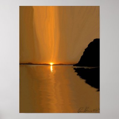 Baja Sunset - Freehand by CrystalBlue3d