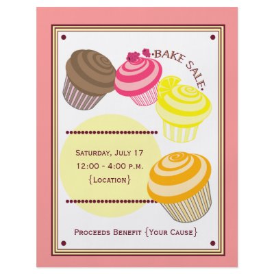 Bake Sale Flyer - Cupcakes by JillsPaperie