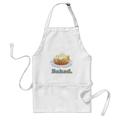 BAKED text baked potato Apron by doonidesigns