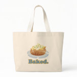 BAKED text baked potato Tote Bags