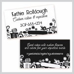 Baker baking pastry chef utensils white business c business cards