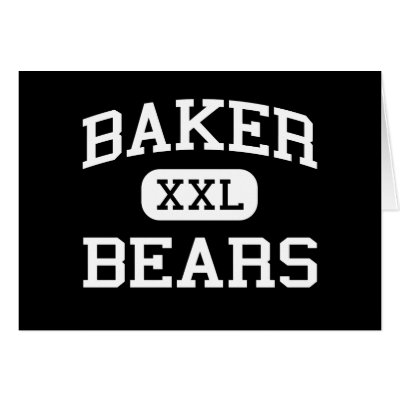 Baker - Bears - Junior - La Porte Texas Greeting Card by customteamsportswear
