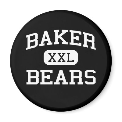 Baker - Bears - Junior - La Porte Texas Fridge Magnet by customteamsportswear