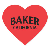 Baker California Heart Stickers