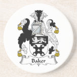 Baker Family Crest Beverage Coaster