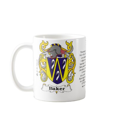 Baker Family Crest mug by NemethArt