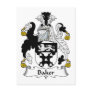 Baker Family Crest Postcards