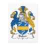 Baker Family Crest Post Card