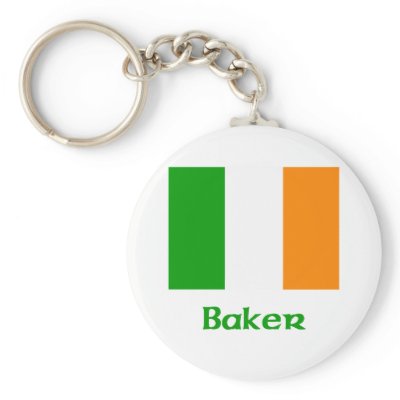 Baker Irish Flag Keychains by NameGame