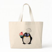 Baker Penguin with Cupcake II Tote Bag