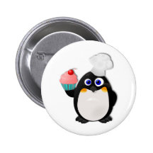 Baker Penguin with Cupcake II Pin