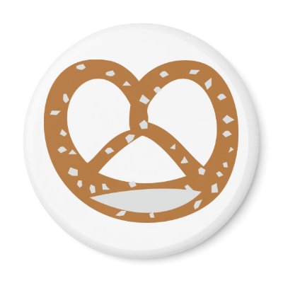 baker pretzel bakery logo symbol fridge magnets by Tomaniac