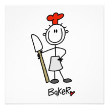 Baker With Scraper Personalised Announcements