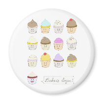 Baker's Dozen Fridge Magnet