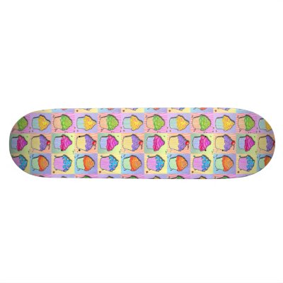 Baker's Dozen of Cupcakes Skateboard by PopArtDiva