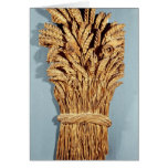 Baker's sign with ears of wheat and flowers cards