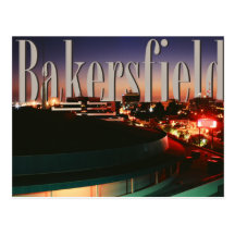 Bakersfield Skyline with Bakersfield in the Sky Postcard