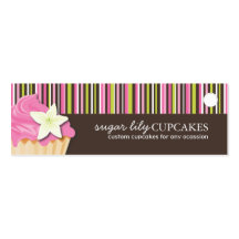 Bakery and Cupcake Packaging Tags Business Card Template