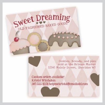 bakery baking cupcake cookies cake business car... business card by chefcateringbizcards