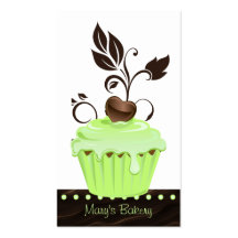 Bakery Business Card cute cupcake mint chocolate 2