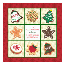 Bakery Business Christmas Cards Custom Invitation