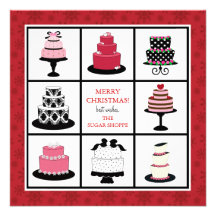 Bakery Business Christmas Cards Invites
