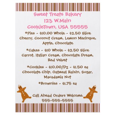 Bakery Business Flyer by cyclegirl