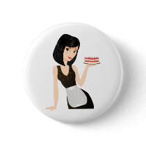 Bakery Chef Pinback Buttons
