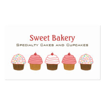 Bakery Cupcake Business Cards