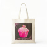 Bakery Cupcake pink floral heart Handbag
