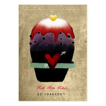 Bakery frosting cupcake icing heart business cards