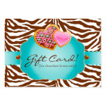 Bakery Gift Card Certificate Chocolate Blue Business Card Templates