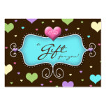 Bakery Gift Card Chocolate Hearts Blue business cards