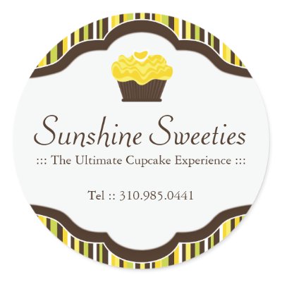 Bakery Packaging Labels Round Sticker by colourfuldesigns