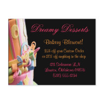 Bakery postcards desserts fun cute sweet colourful
