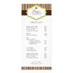 Bakery Price List rack cards