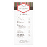 Bakery Price List rack cards